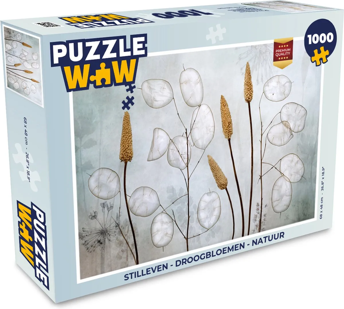 PuzzleWow Stilleven Droogbloemen Legpuzzel 1000 Stuks - Multicolor