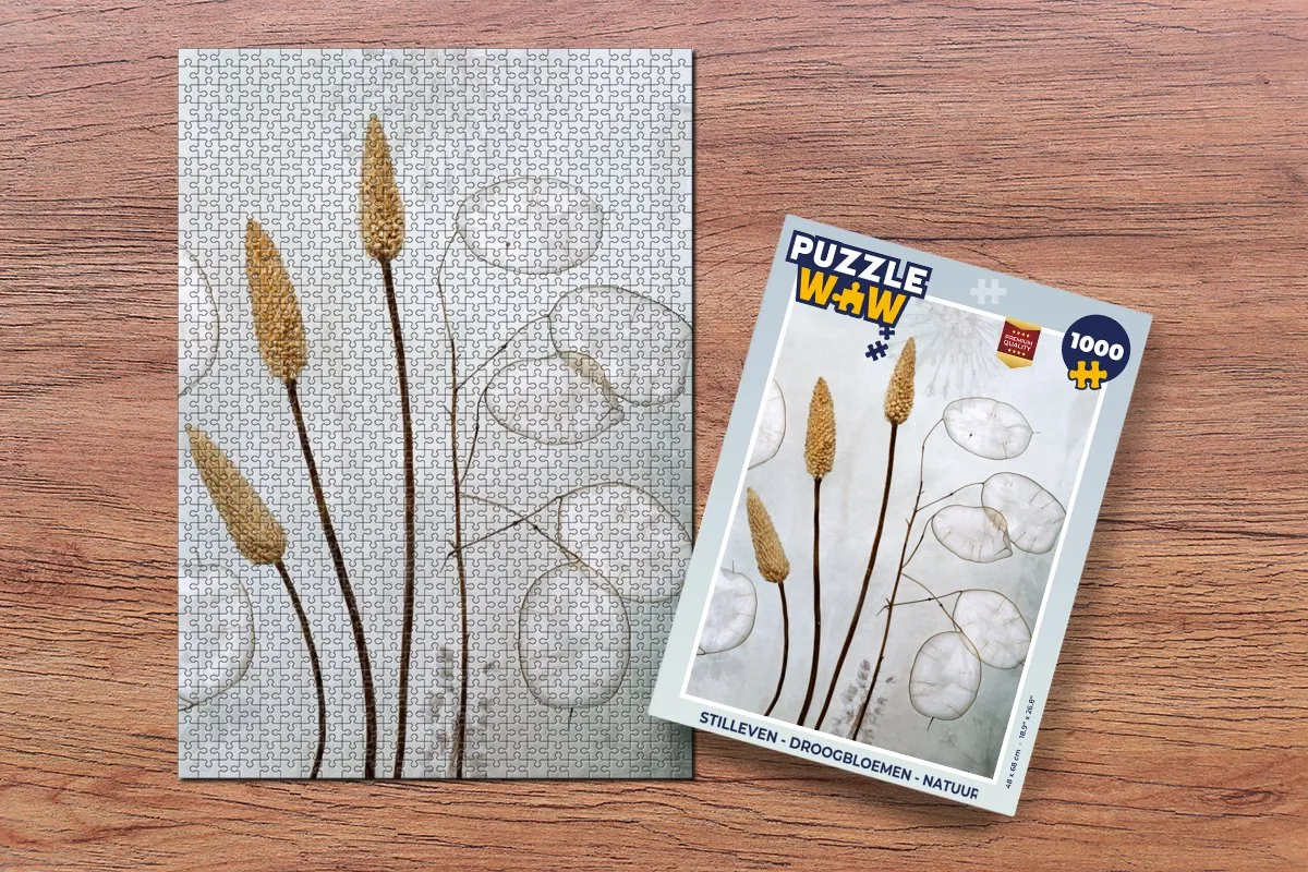 PuzzleWow Stilleven Droogbloemen Legpuzzel 1000 Stuks - Multicolor
