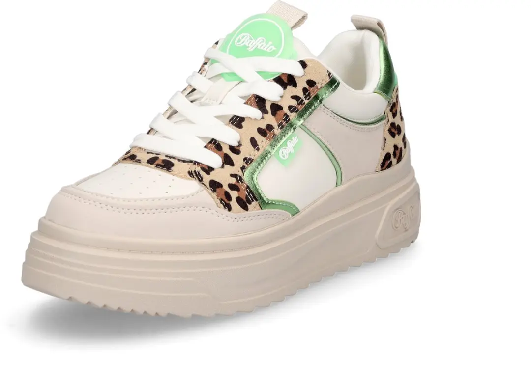 Buffalo damessneaker Vectra Low crème leo