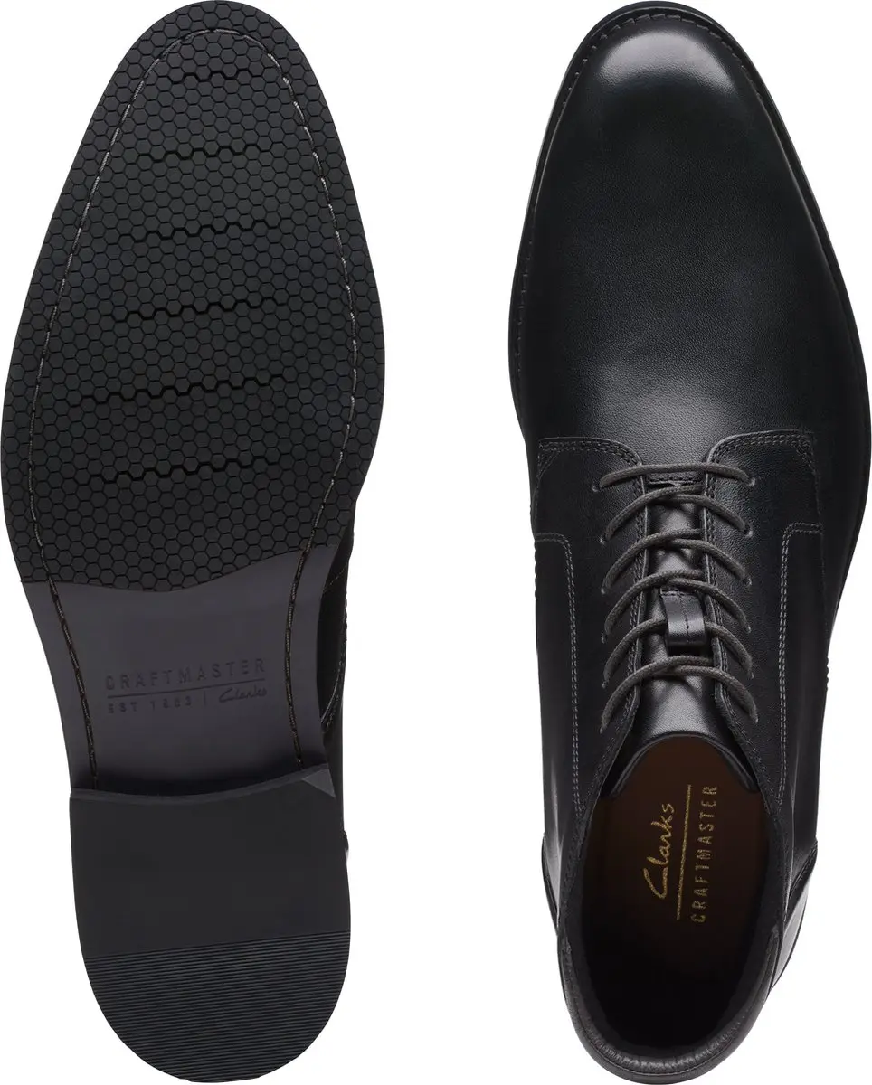 Clarks CraftArlo Hi Heren - Schoen - Maat 45 - Zwart Leder - afbeelding 4 van 6