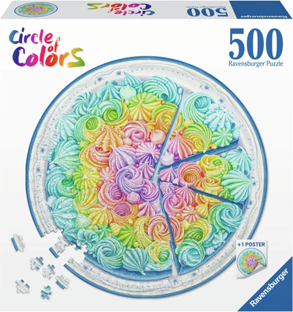 Ravensburger Puzzel Circle of Colors Regenboogtaart 500 Stuks