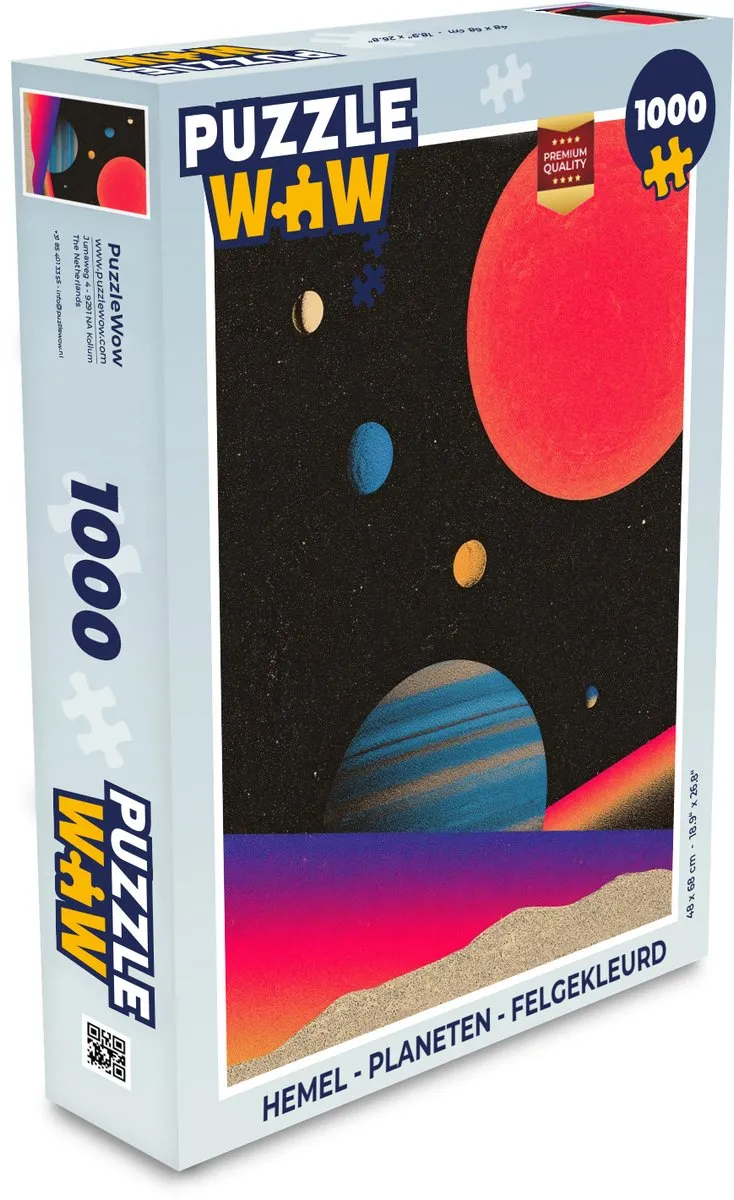 PuzzleWow Planeten Legpuzzel 1000 Stuks