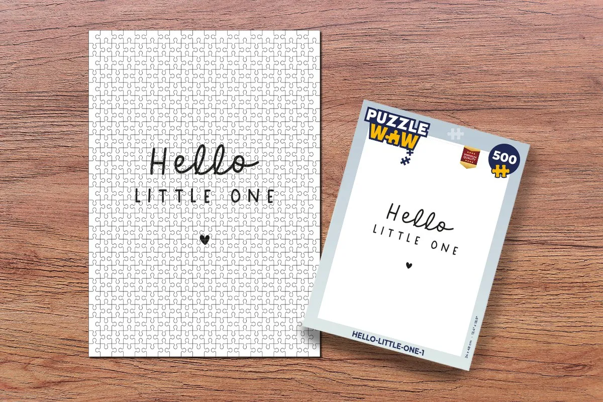 PuzzleWow Quotes Hello little one Legpuzzel 500 Stuks - Multicolor