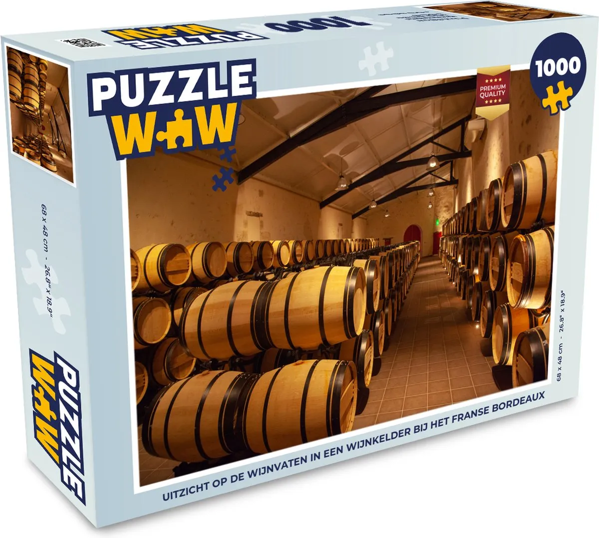 PuzzleWow Bordeaux Wijnkelder Legpuzzel 1000 Stuks - Multicolor