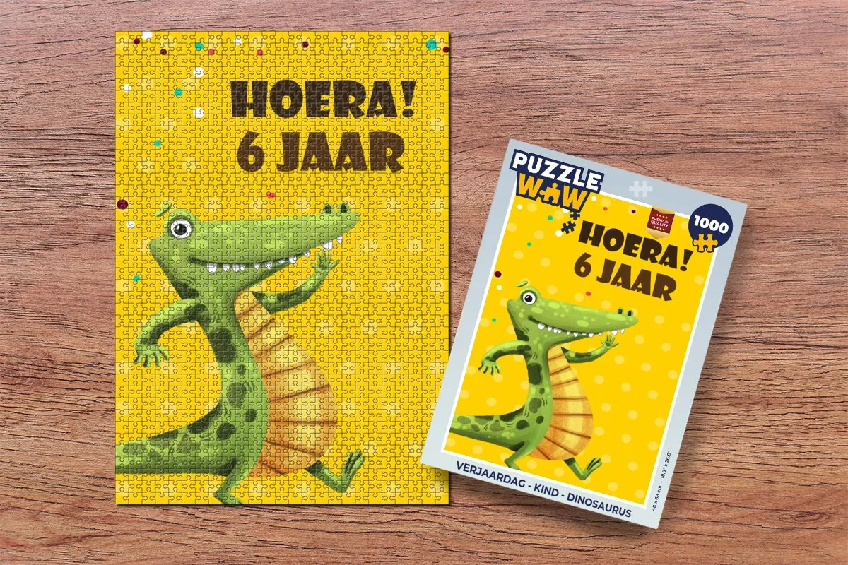 PuzzleWow Dinosaurus Legpuzzel 1000 Stuks - Multicolor
