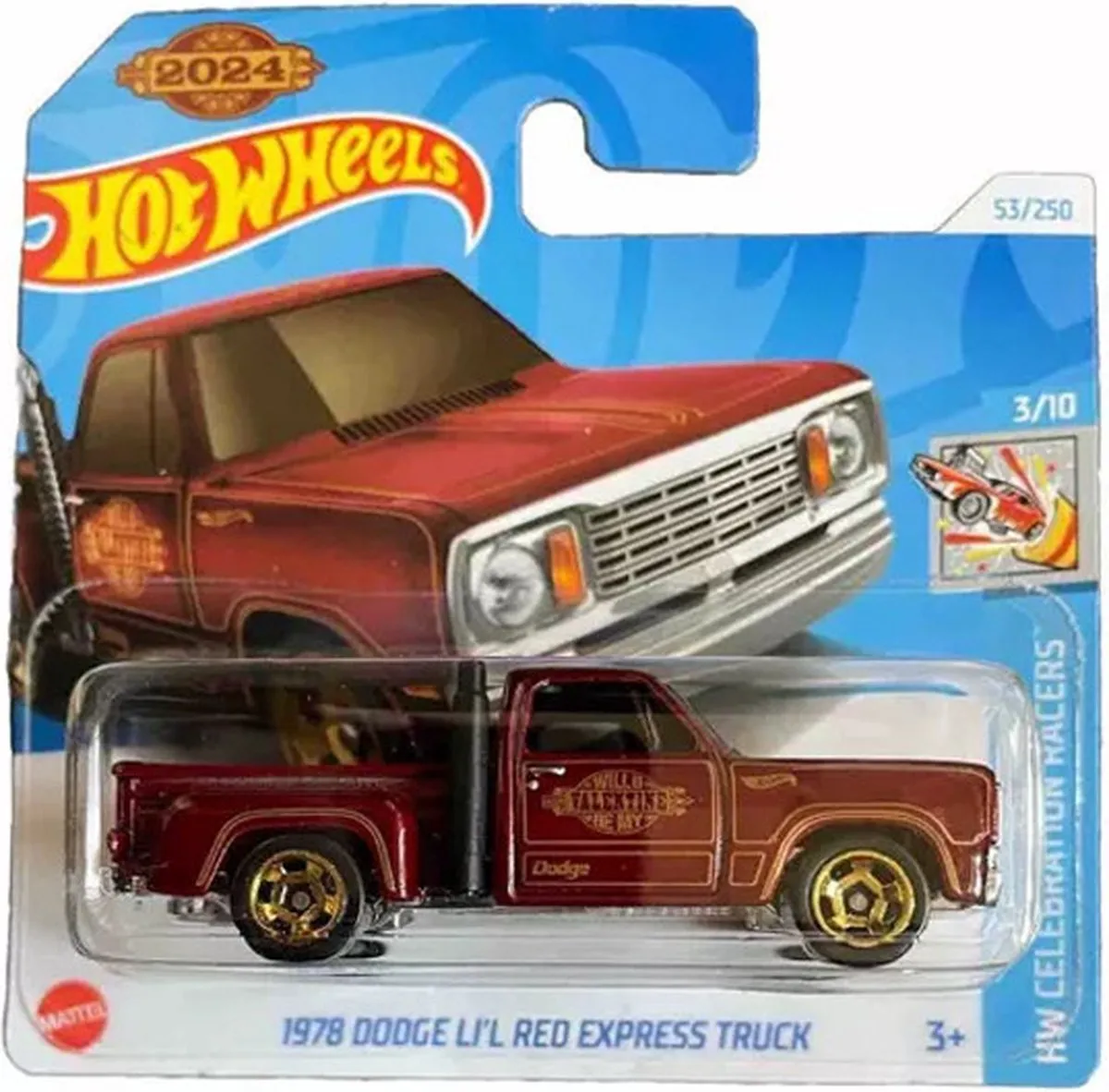 Hot Wheels 1978 Dodge Li'l Red Express Truck HW Celebration Racers 3/10