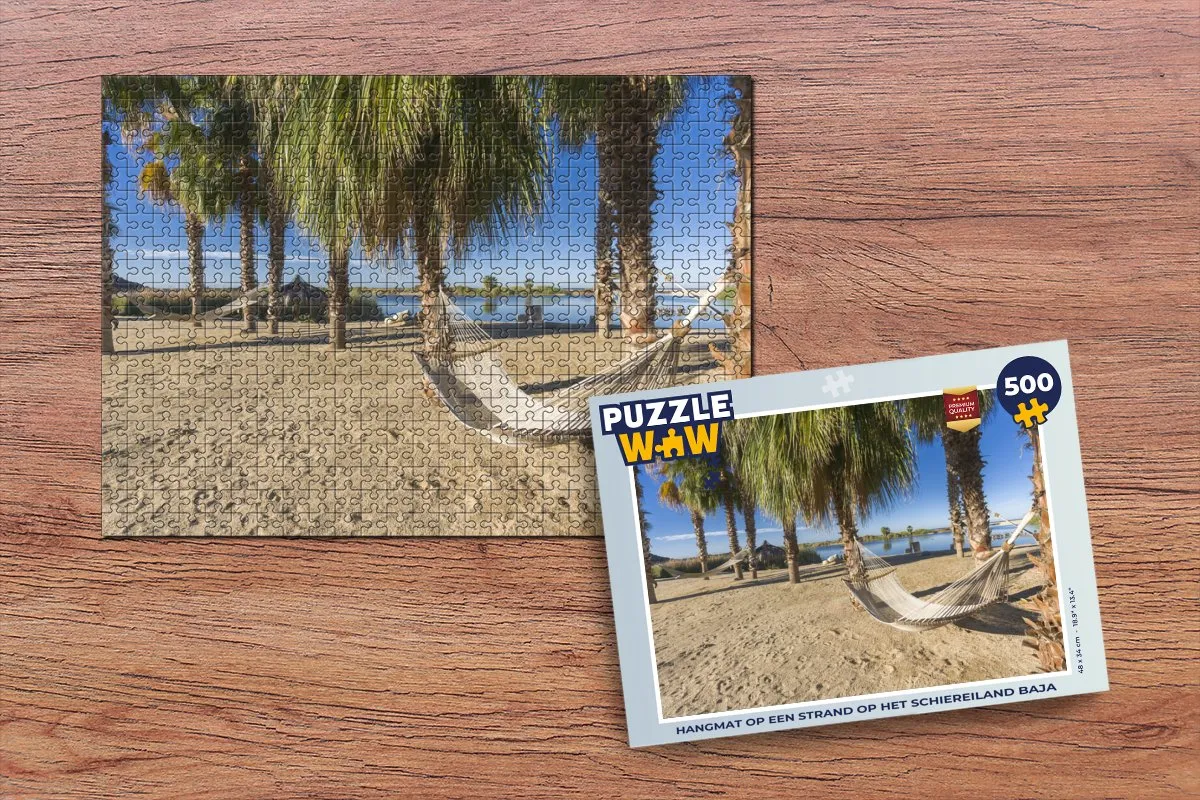 PuzzleWow Strand Hangmat Puzzel 500 Stuks - Multicolor