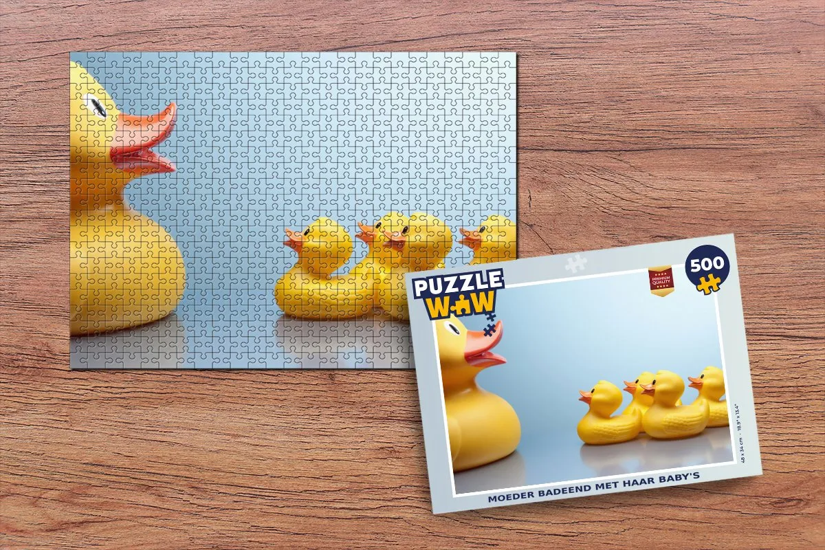 PuzzleWow Badeenden Legpuzzel 500 Stuks - Multicolor