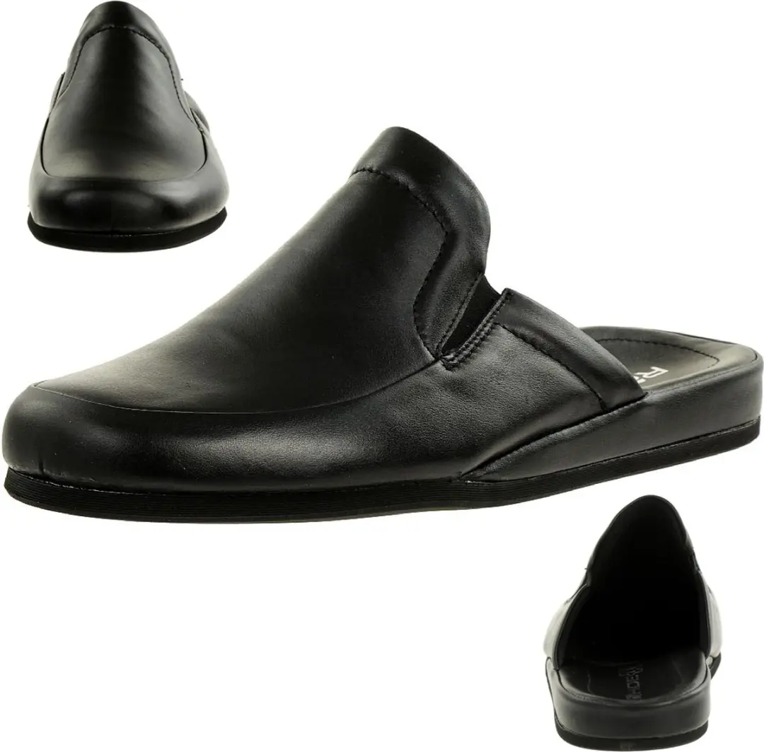 Rohde Leren Heren Pantoffels 47 - Zwart