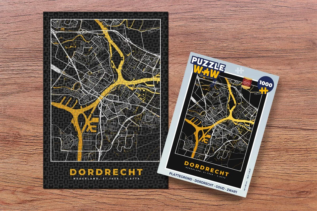 PuzzleWow Dordrecht Legpuzzel 1000 Stuks - Multicolor