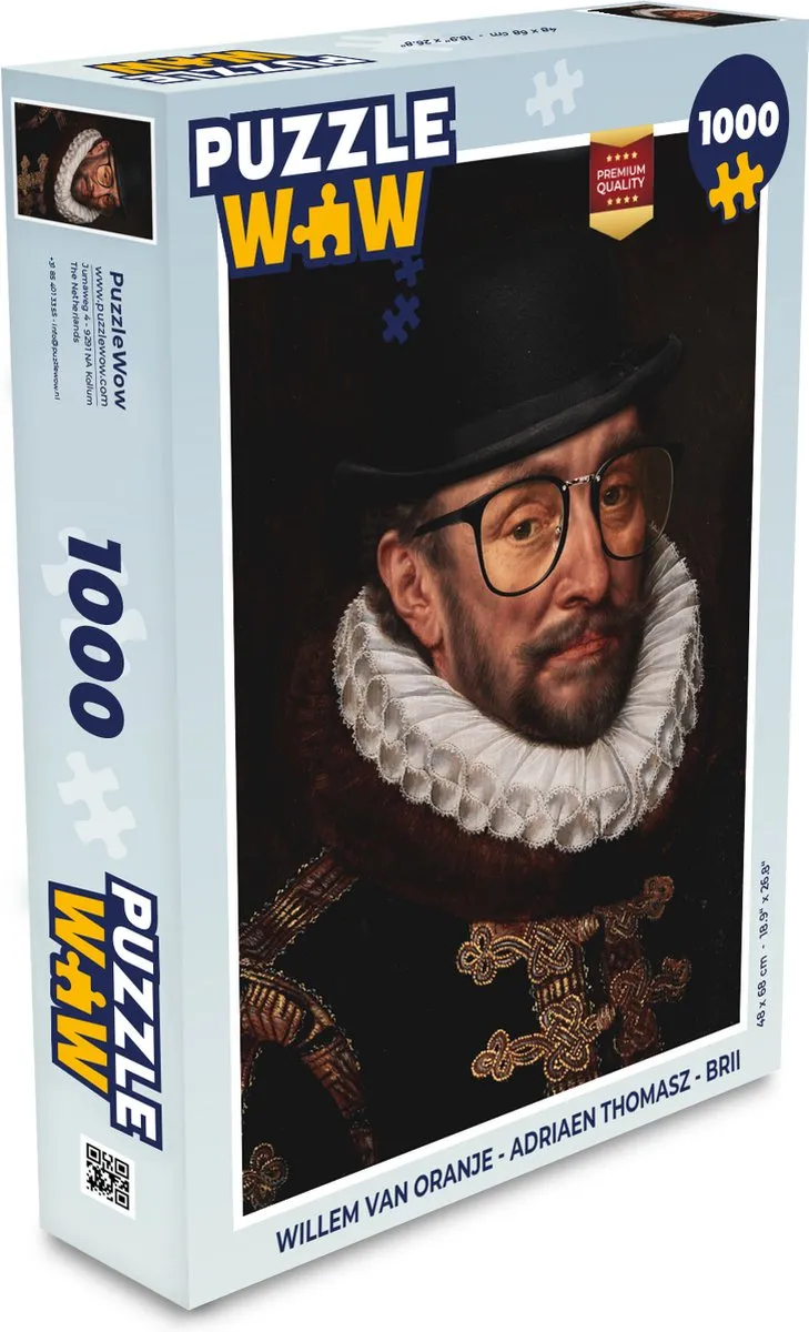 PuzzleWow Willem van Oranje Legpuzzel 1000 Stuks - Multicolor