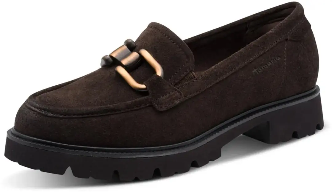 Tamaris Wide Fit Dames Instappers - H-breedte - Bruin - afbeelding 5 van 6
