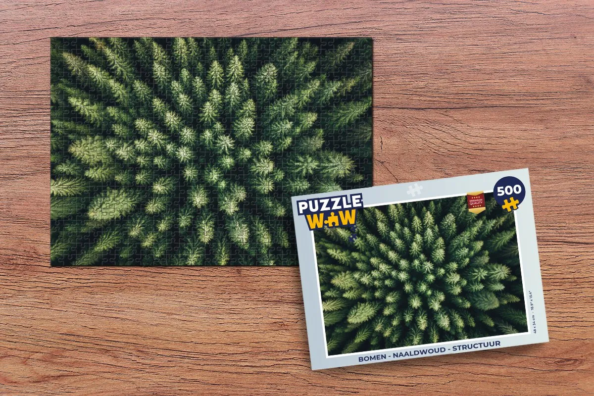 PuzzleWow Bomen Naaldwoud Legpuzzel 500 Stuks - 8721414229376