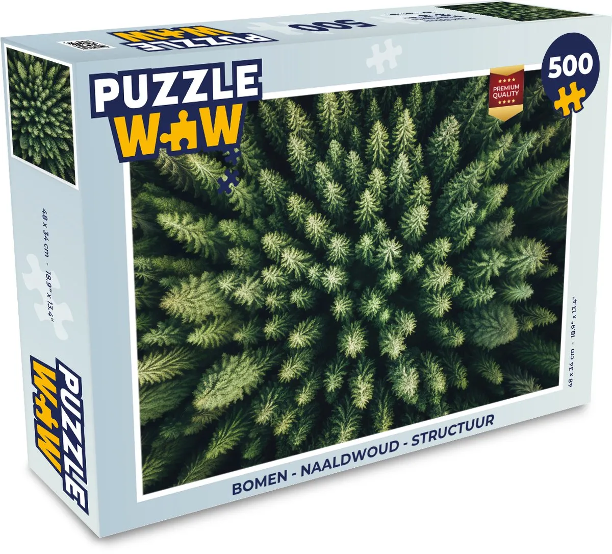 PuzzleWow Bomen Naaldwoud Legpuzzel 500 Stuks - 8721414229376