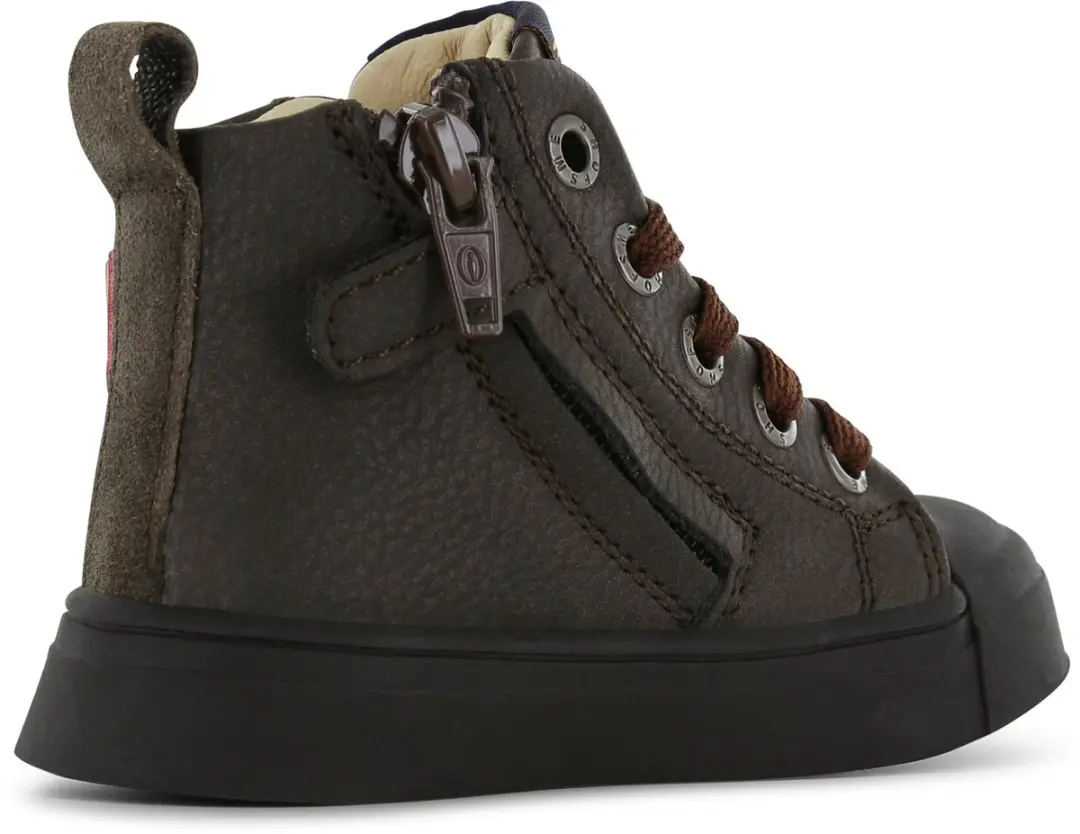 Shoesme Donkerbruine Veterboot Met Patch
