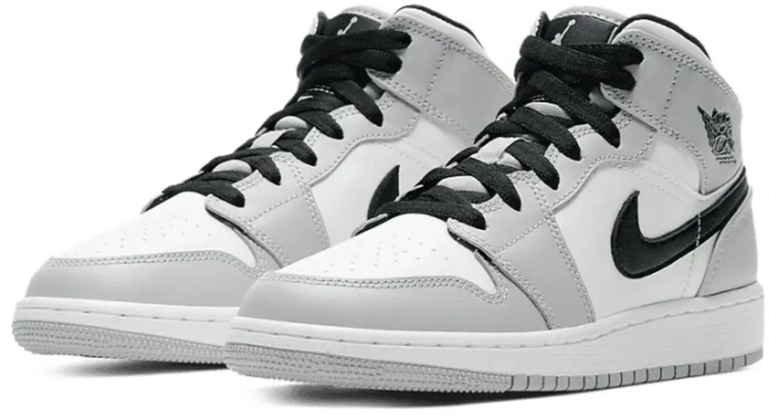 Jordan 1 Mid Light Smoke Grey GS - 40