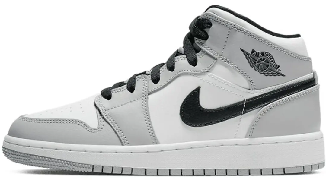 Jordan 1 Mid Light Smoke Grey (GS)