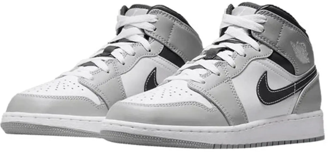 Jordan 1 Mid Light Smoke Grey GS - 40