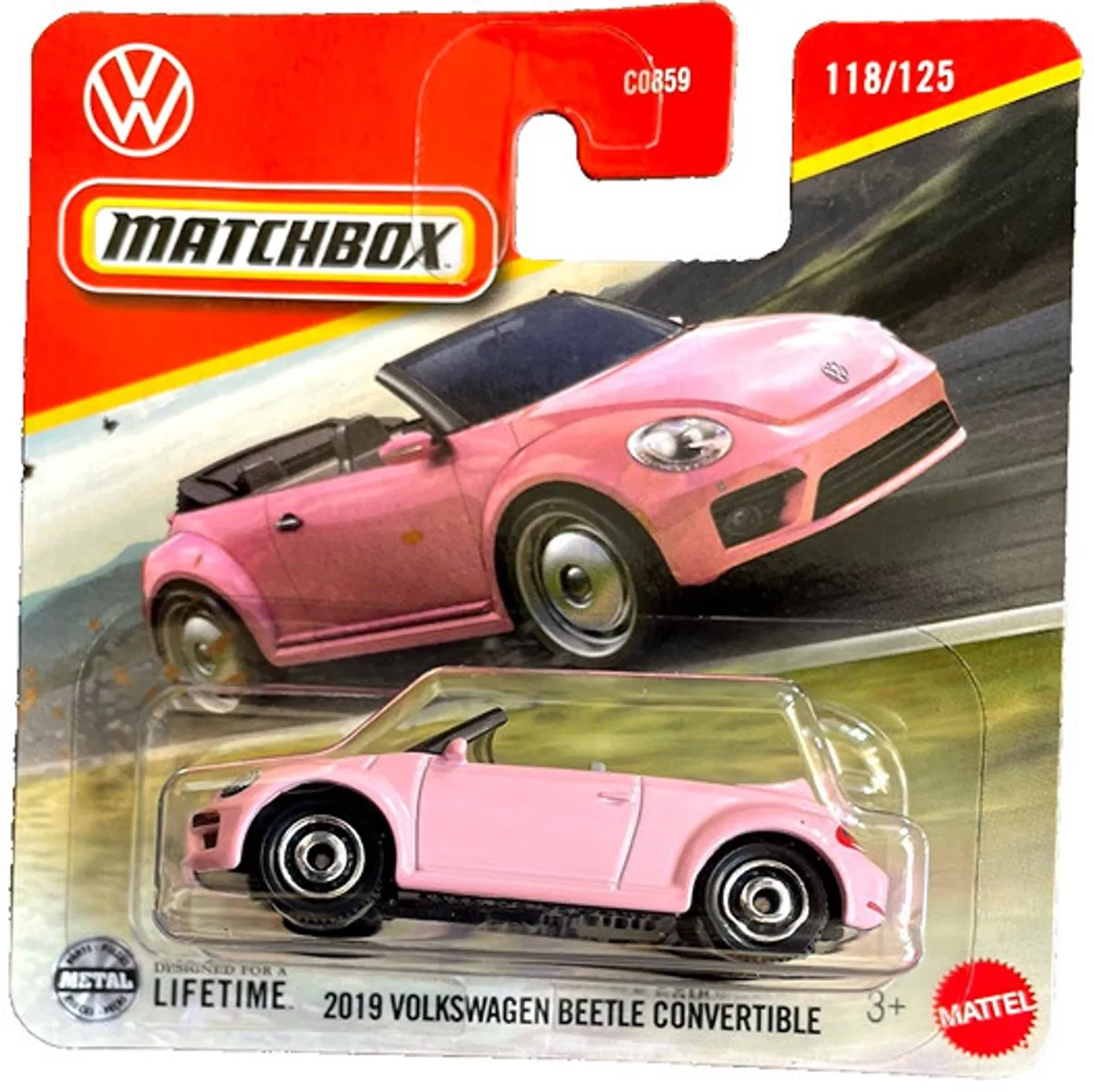 Hot Wheels Volkswagen Beetle Cabrio 1:64 Miami Pink