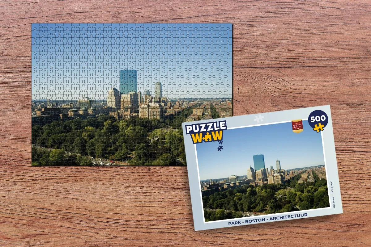 PuzzleWow Boston Architectuur Legpuzzel 500 Stuks - Multicolor