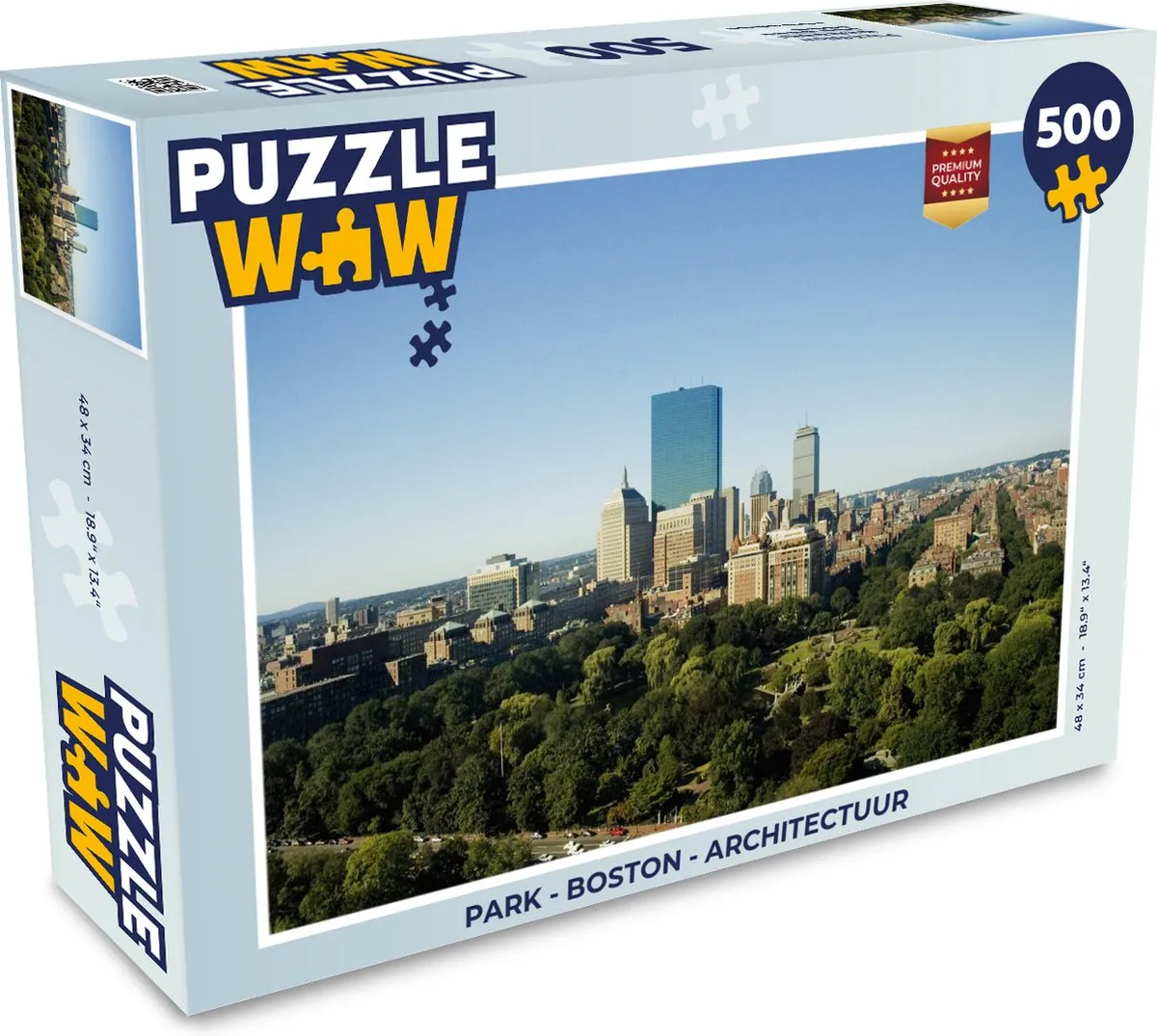 PuzzleWow Boston Architectuur Legpuzzel 500 Stuks - Multicolor