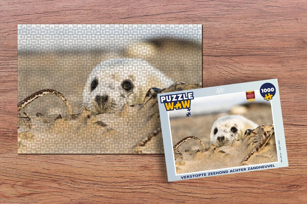 PuzzleWow Legpuzzel Verstopte Zeehond 1000 Stuks - Multicolor
