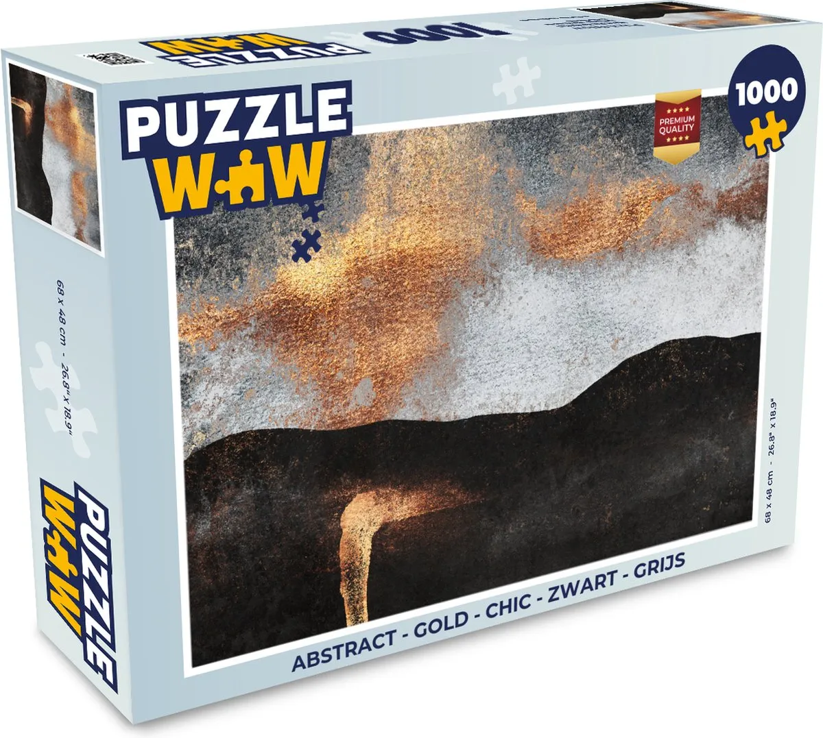 PuzzleWow Abstract Legpuzzel 1000 Stuks - Multicolor