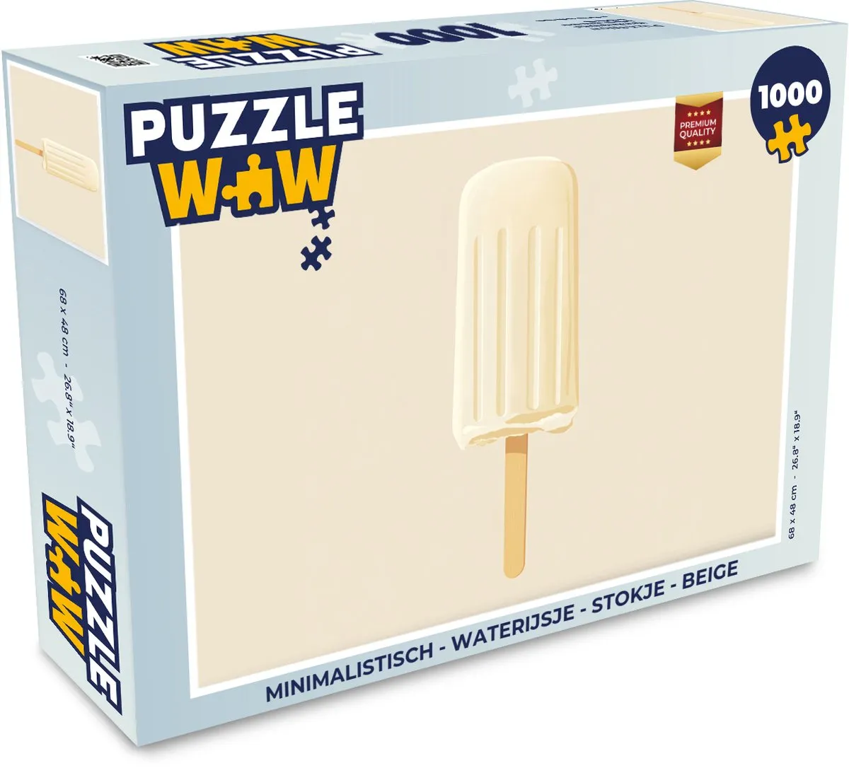 PuzzleWow Waterijsje Stokje Legpuzzel 1000 Stuks - Beige