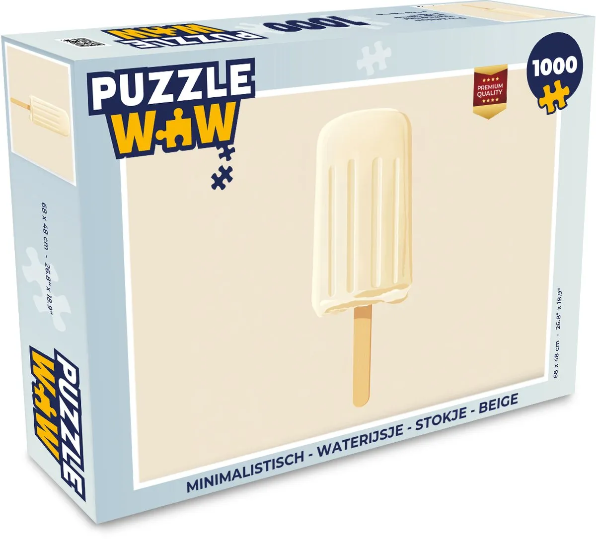 PuzzleWow Waterijsje Stokje Legpuzzel 1000 Stuks - Beige