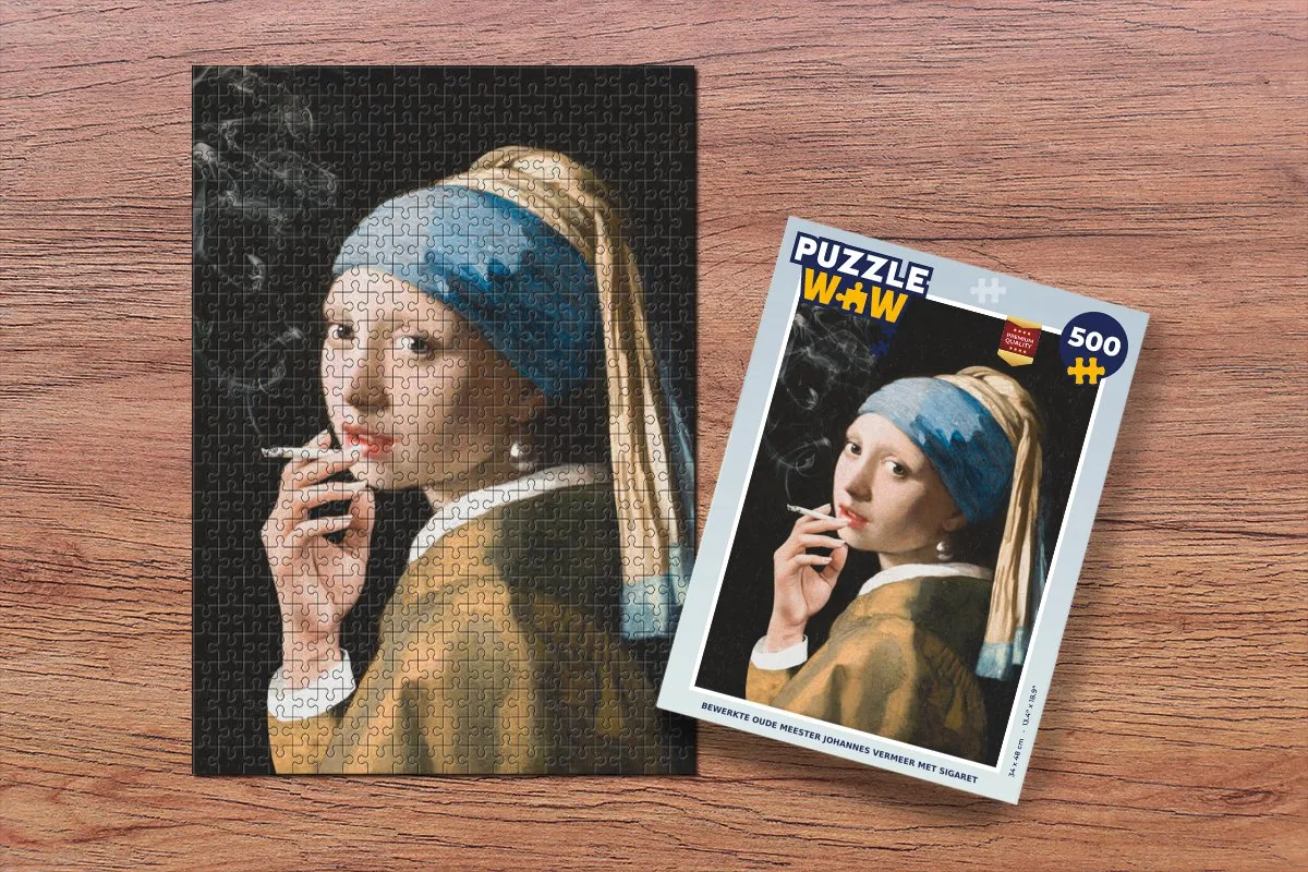 PuzzleWow Puzzel Meisje met de Parel 500 Stuks - Multicolor