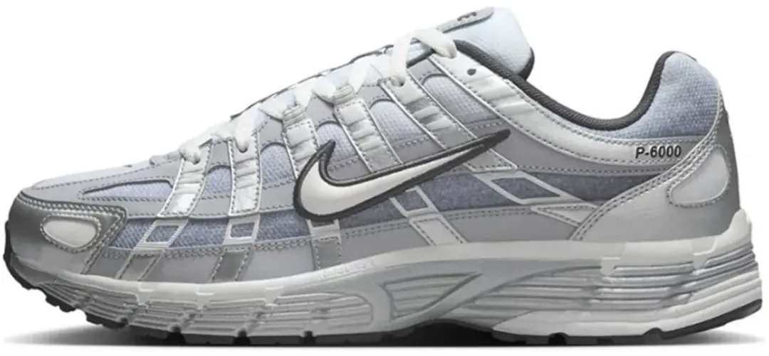 Nike P-6000 Metallic Silver Summit White-Wolf Grey