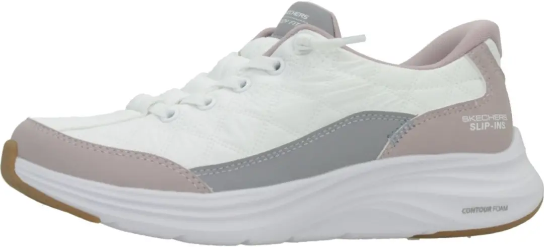 Skechers Contour Hands Free Slip-Ins Sneaker - Maat 30 - Wit/roze