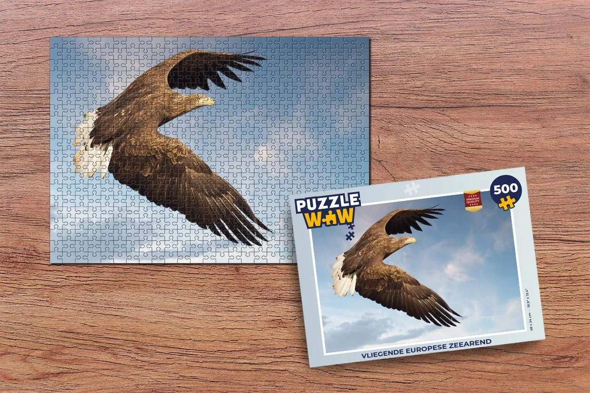 PuzzleWow Vliegende Europese Zeearend Legpuzzel 500 Stuks - Multicolor