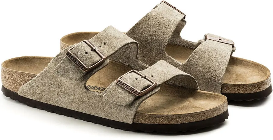 Birkenstock Arizona BS Narrow Fit Slippers - Maat 40 - Taupe - afbeelding 6 van 6