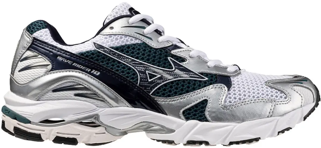 Mizuno Wave Rider 10 white baritone blue