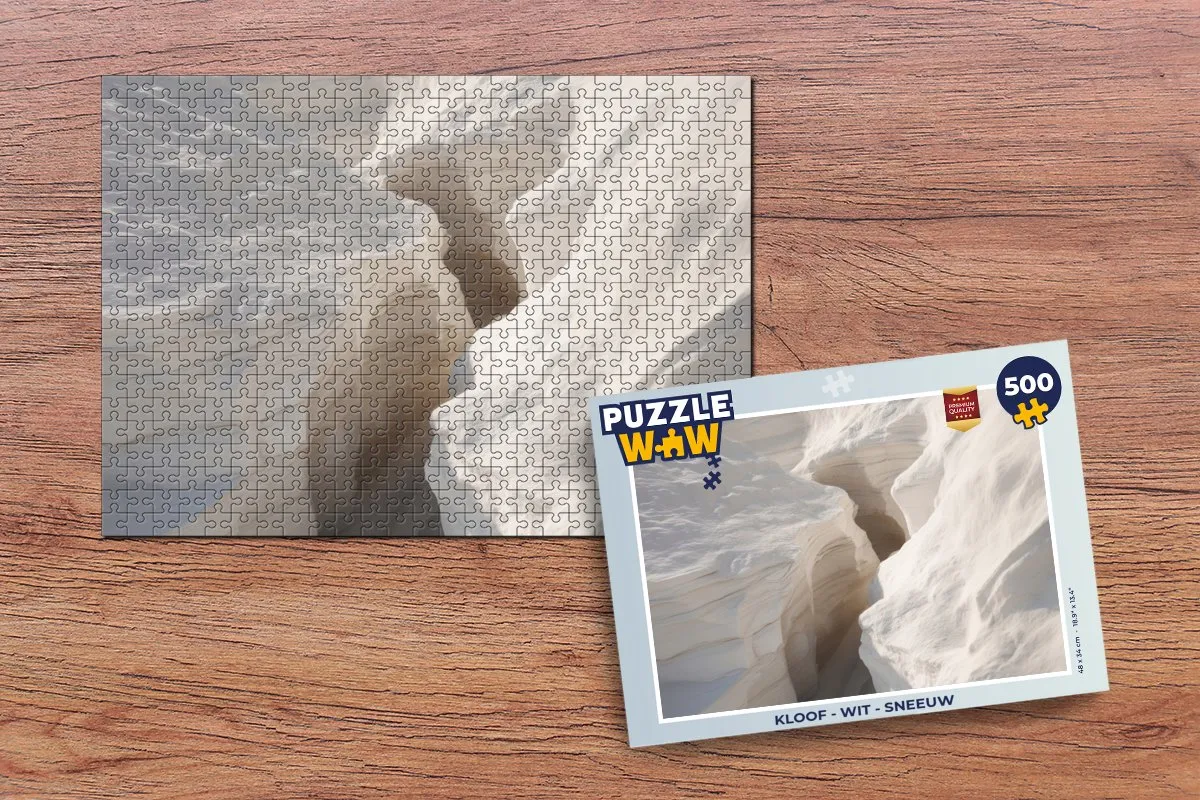PuzzleWow Kloof Legpuzzel 500 Stuks - Wit