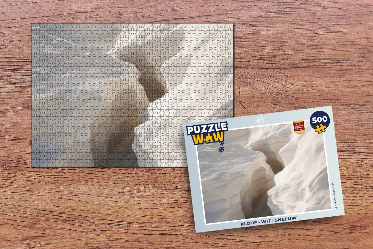 PuzzleWow Kloof Legpuzzel 500 Stuks - Wit