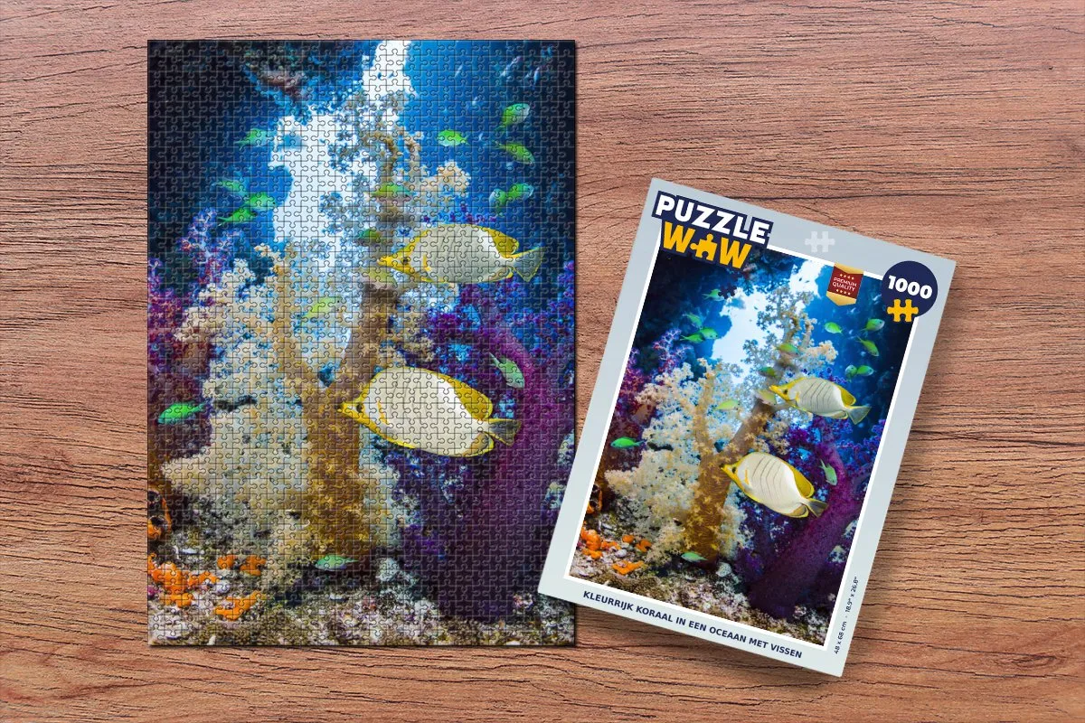PuzzleWow Legpuzzel Kleurrijk Koraal 1000 Stuks - Multicolor