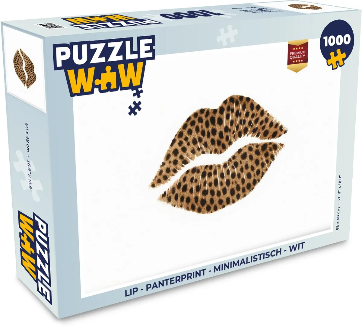 PuzzleWow Panterprint Legpuzzel 1000 Stuks - Wit