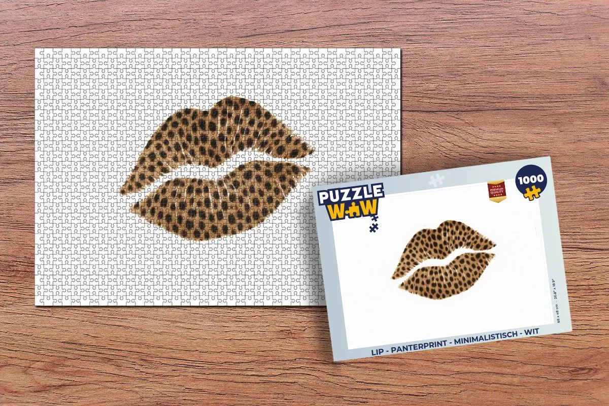 PuzzleWow Panterprint Legpuzzel 1000 Stuks - Wit
