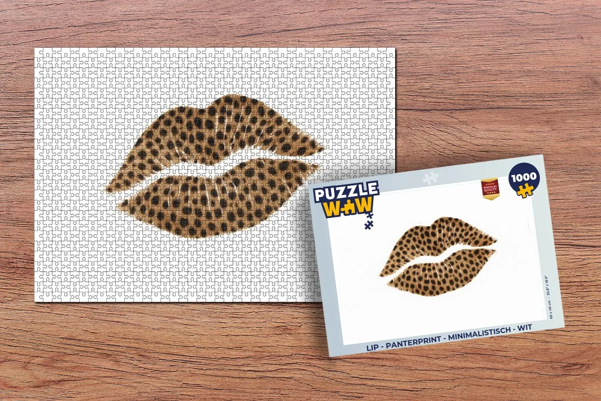 PuzzleWow Panterprint Legpuzzel 1000 Stuks - Wit