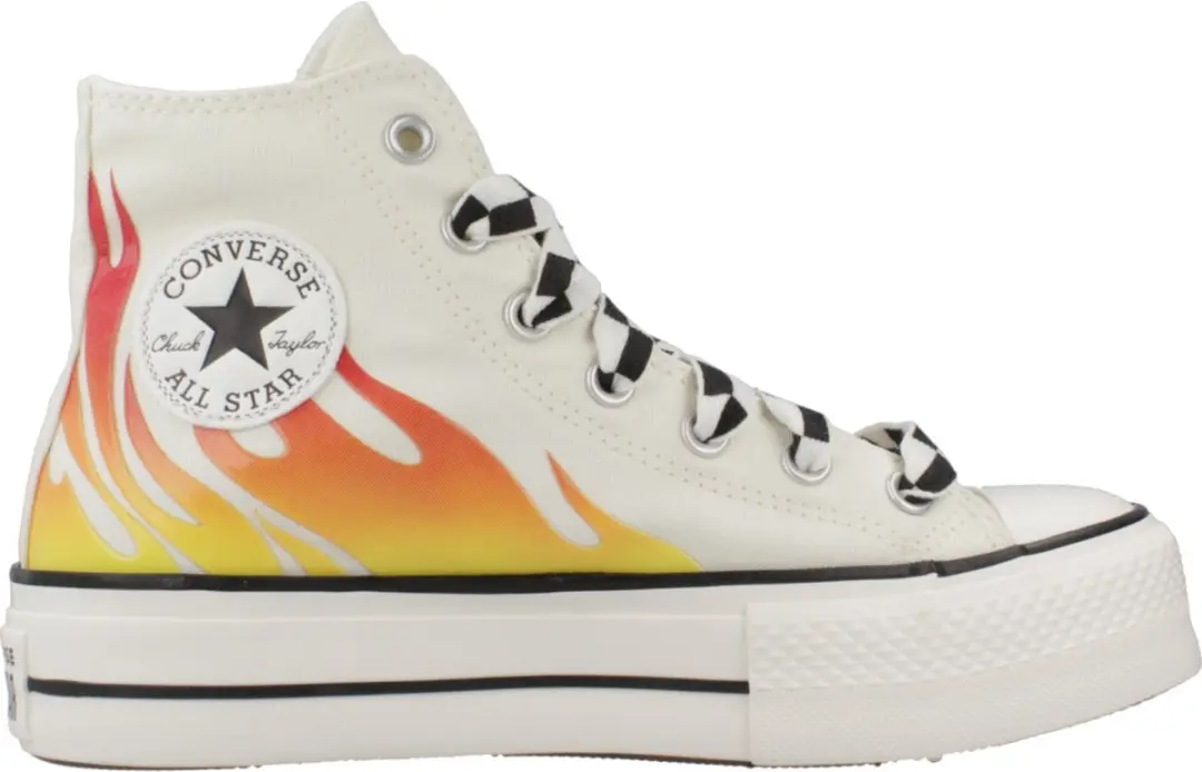 CONVERSE CHUCK TAYLOR ALL STAR LIFT PLATFORM FLAMES Wit 41,5 EU