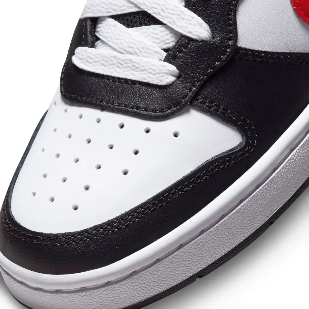 Nike Court Borough Mid 2 Sneakers Junior 38.5 - Zwart/Wit/Rood