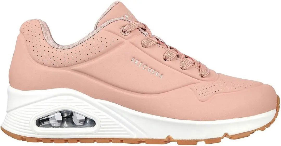 Skechers Uno Stand On Air Dames Sneakers - Roze/Wit