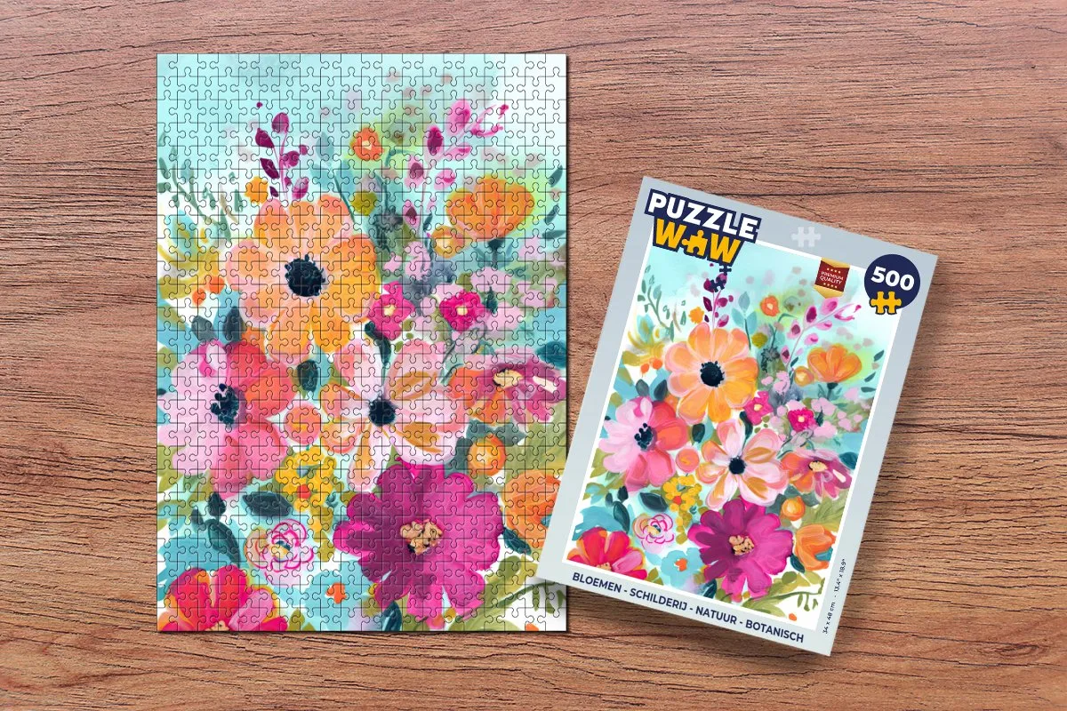 PuzzleWow Bloemen Legpuzzel 500 Stuks - Multicolor
