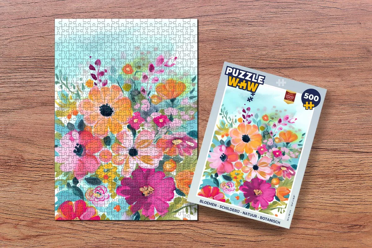 PuzzleWow Bloemen Legpuzzel 500 Stuks - Multicolor