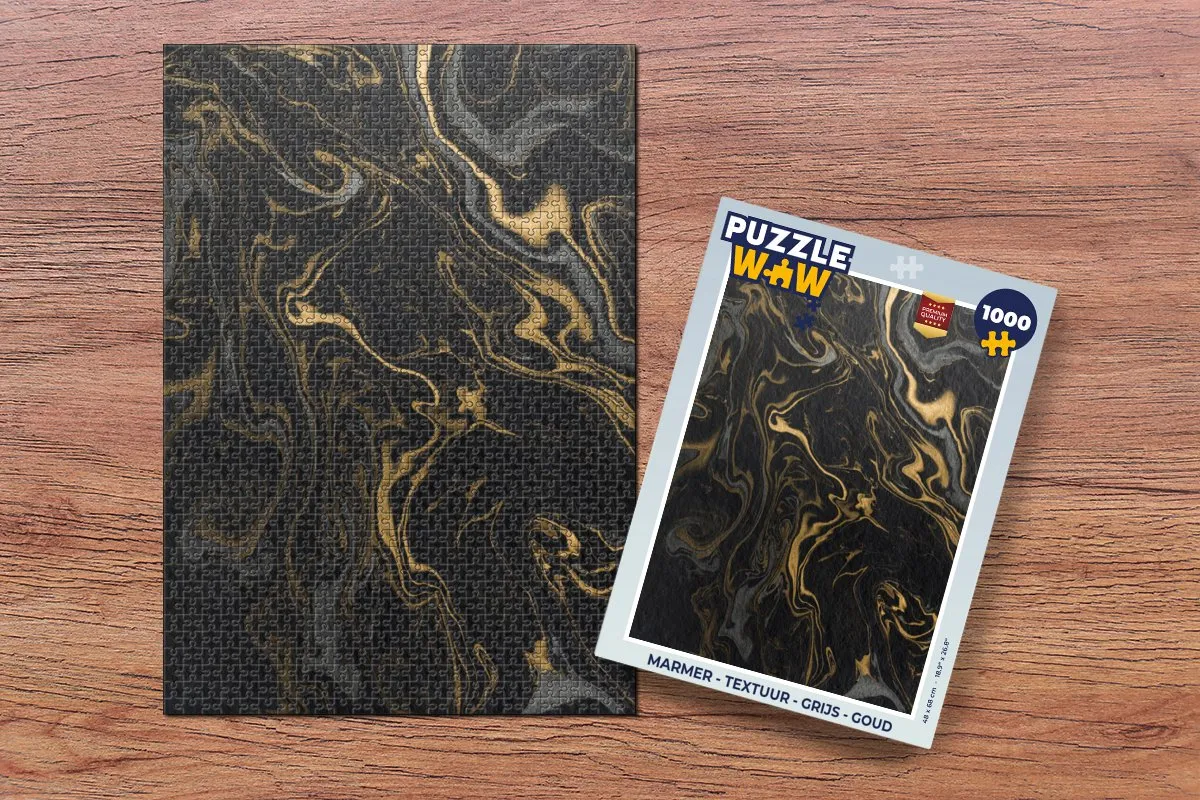 PuzzleWow Marmerlook Legpuzzel 1000 Stuks - Multicolor