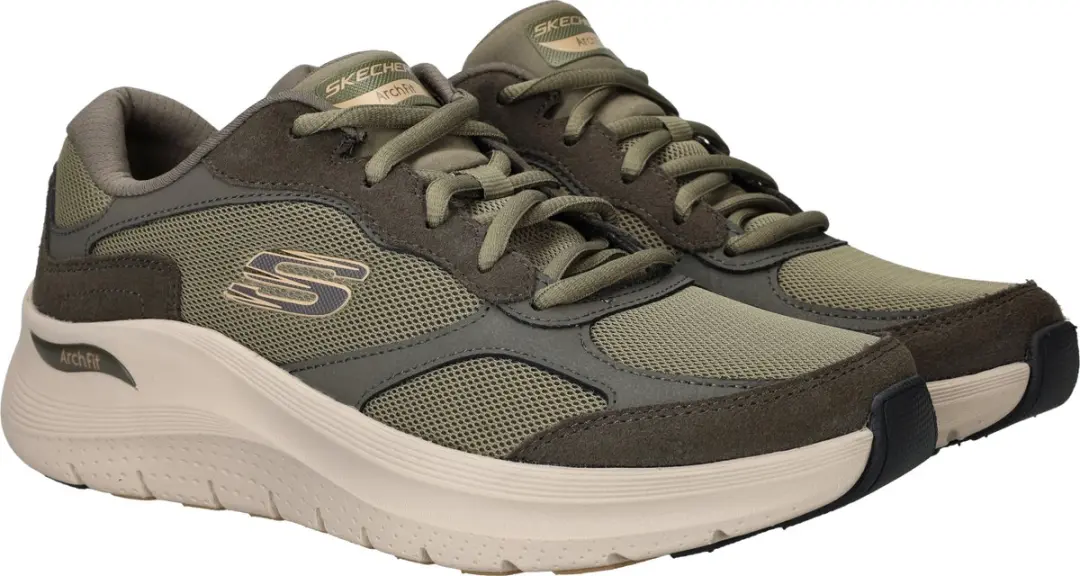 Skechers Arch Fit 2.0 The Keep Heren Sneakers - Olijfgroen