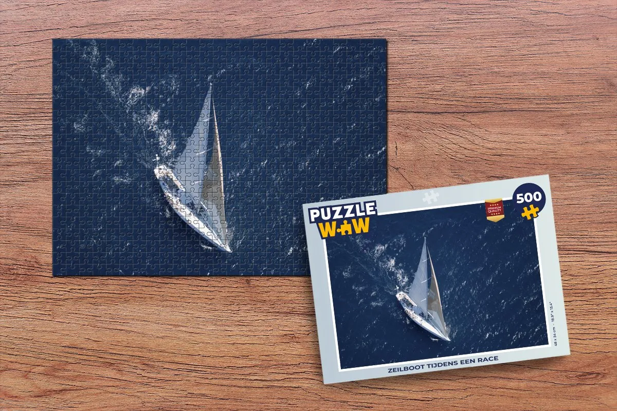 PuzzleWow Zeilboot Race Legpuzzel 500 Stuks - Multicolor