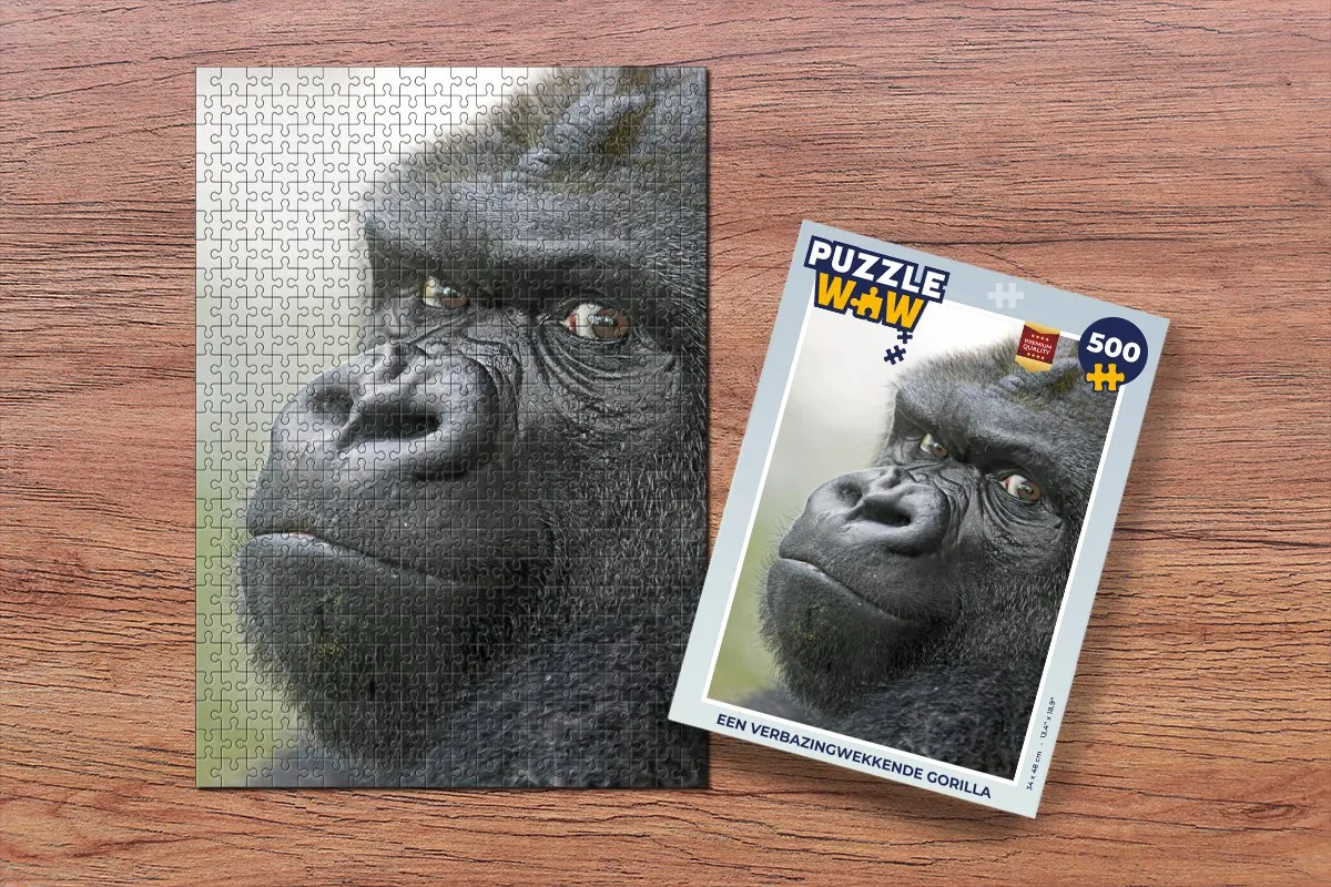 PuzzleWow Gorilla Legpuzzel 500 Stuks - Multicolor